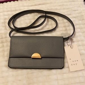 NEW Small clutch/crossbody bag in gray